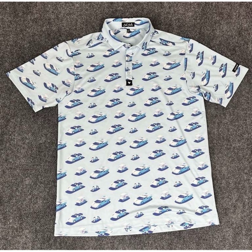 Men's Light Blue Patterned Polo Shirt by Salt Life